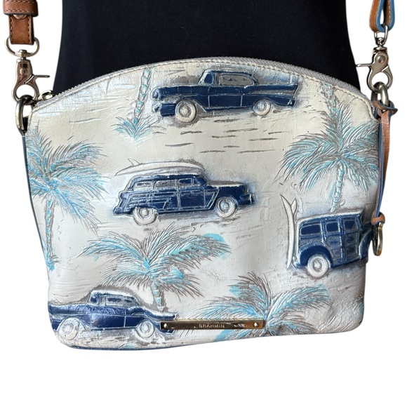 RARE!! Brahmin Blue Copa Cabana Mini Duxbury Crossbody Bag - Picture 3 of 16